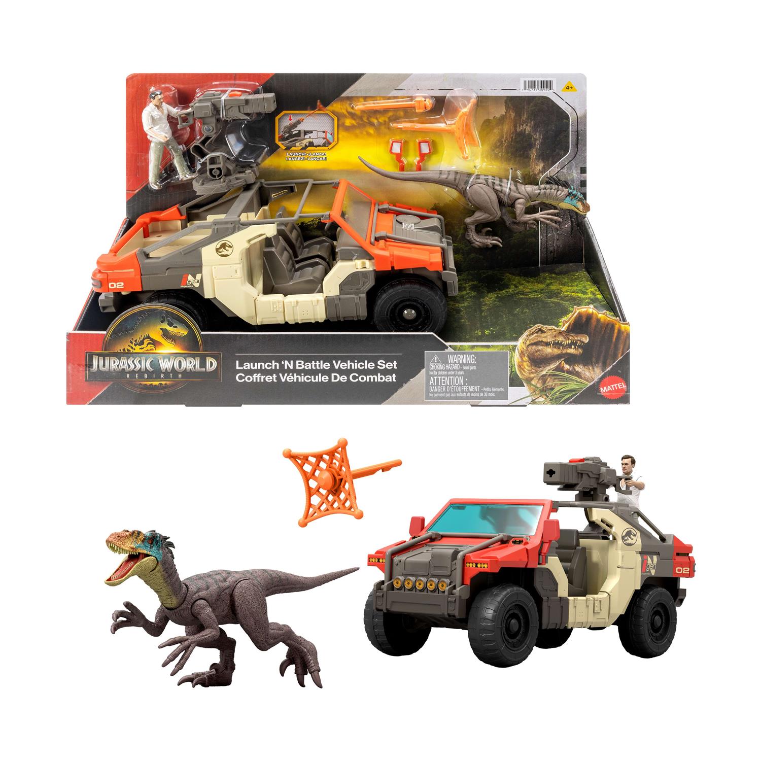 Mattel Jurassic World: Movie Line Rebirth - Launch 'N Battle Vehicle Set (JGB59) Mattel Jurassic World: Movie Line Rebirth - Launch 'N Battle Vehicle Set (JGB59)