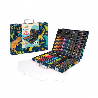 AS Happihobbi: Art Case Deluxe - Dinosaur 100 Accessories (En) (1038-82059)