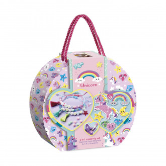 Totum: Unicorn - 2 In 1 Creativity Set Diamond Paint Magnets & A B C Bracelets (TT072213)