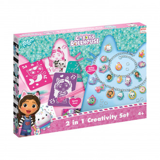 Totum: Gabby's Dollhouse - 2 In 1 Creativity Set Glitter Charm Bracelets & Spray Pens (TT420397)