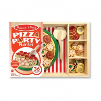 Melissa & Doug Pretend Play: Wood - Pizza Party Playset (6074863)