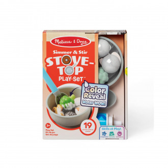 Melissa & Doug Pretend Play: Non-Wood Simmer & Stir Stove-Top Play Set (Color Reveal Water Wow!) (6074892)