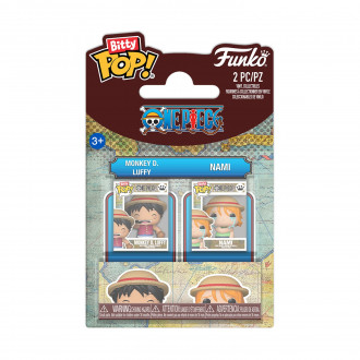 Funko Bitty Pop! 2-pack: One Piece - Monkey D. Luffy & Nami Vinyl Figures