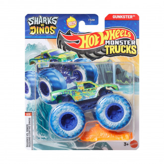 Mattel Hot Wheels Monster Trucks: Shark vs. Dinos - Gunkster Die-Cast Vehicle (JCD89)