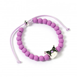 Carat Shop Hello Kitty - Purple Beaded Bracelet with Kuromi Charm (HKBB0003)