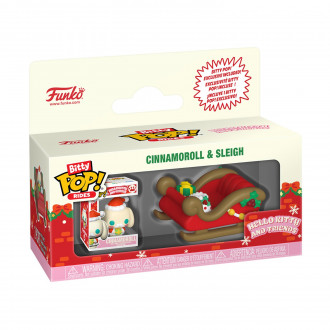 Funko Bitty Pop! Rides: Hello Kitty And Friends (Holiday) - Cinnamoroll & Sleigh Vinyl Figures