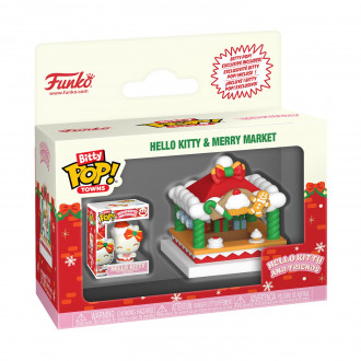 Funko Bitty Pop! Towns: Hello Kitty And Friends (Holiday) - Hello Kitty & Merry Market Vinyl Figures