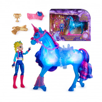 Spin Master Unicorn Academy: Train & Glow River - Isabel & River Doll (6075347)