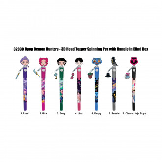 Monogram: K-Pop Demon Hunters (Blind Box/Random ) 3D Head Topper Spinning Pen (32830)