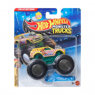 Mattel Hot Wheels Monster Trucks: Snack Pack - Chili N' Hot Dog Die-Cast Vehicle (JHY49)