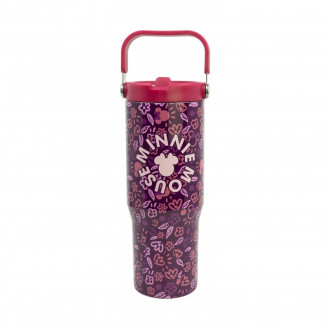 Stor: Minnie Mouse - Cheery Licious Insulated Stainless Steel Tubler with Handle (860ml) (31410)