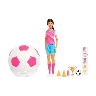 Mattel Barbie: Roll & Reveal - Soccer Player Doll (JMK20)