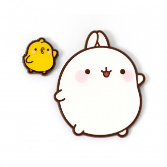 Carat Shop: Molang - Molang and Piu Piu Pin Badge (MLPB0128)