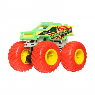 Mattel Hot Wheels: Monster Trucks Glow In The Dark - Sand Blazer Vehicle (JHY94)