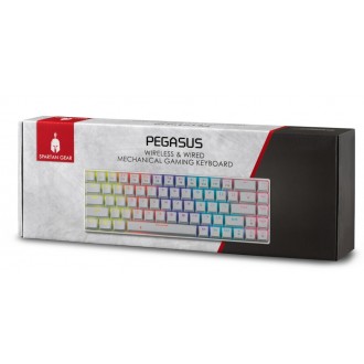 Spartan Gear Pegasus Wired  Wireless 68 keys Mechanical Gaming Keyboard (color White)