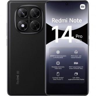 Xiaomi Redmi Note 14 Pro 5G Dual SIM 8GB/256GB - Midnight Black