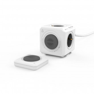 Allocacoc® PowerCube |Extended DoorBell| Τηλεχειριζόμενο Πολύπριζο 4 θέσεων - Γκρι - 10786/DEEXBL