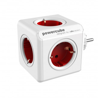 Allocacoc® PowerCube |Original| Πολύπριζο 5 θέσεων – Κόκκινο – 1100RD/DEORPC