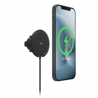 Mophie Snap+ Wireless Vent Mount Μαγνητική βάση ασύρματης φόρτισης ισχύος 15W σε χρώμα μαύρο