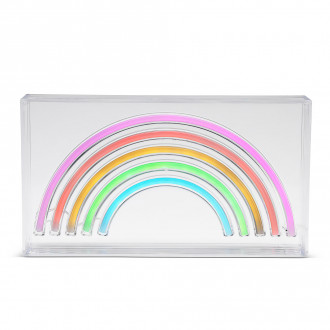 The Source - Boxed Rainbow Light Neon - Φωτιστικό σε Σχήμα Ουράνιου Τόξου