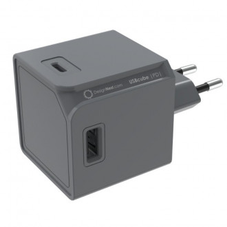 Allocacoc - USBcube - Extended - USB A+C - 1.5m Cable - 65W - Γκρι DH1254GY/EUPD65
