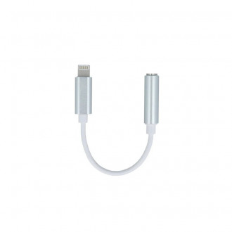 Setty αντάπτορας Lightning σε Headphone Jack 3,5mm σε ασημί χρώμα