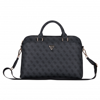 Guess Grained 4G Logo Computer Bag 15