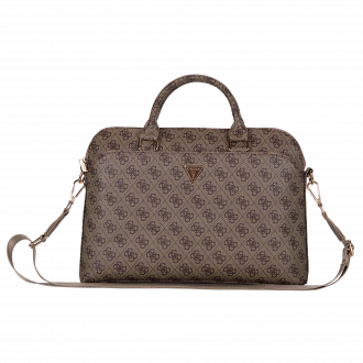 Guess Grained 4G Logo Computer Bag 15