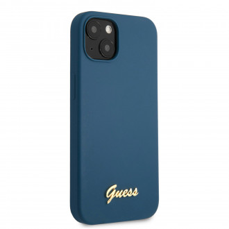 Guess “Vintage Script Gold Logo Collection” Σκληρή Θήκη προστασίας από σιλικόνη – Apple iPhone 13 (Μπλε)