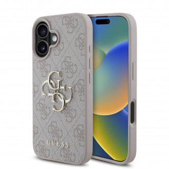 Guess “4G Logo Collection” Hard Case PU Case Θήκη προστασίας από δερματίνη – iPhone 16 (Ροζ – GUHCP16S4GMGPI)