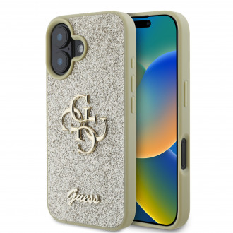 Guess Fixed Glitter Big 4G Logo Case Θήκη προστασίας από σιλικόνη – iPhone 16 (Χρυσό – GUHCP16SHG4SGD)