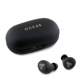 Guess Grained Printed Classic Logo True Wireless ENC Earphones (Black - GUTWSPGTSPSK)