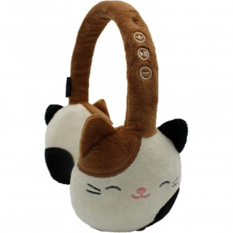 Lazerbuilt Squishmallows Cam the Cat – Λούτρινα Ασύρματα Παιδικά Ακουστικά με Μικρόφωνο