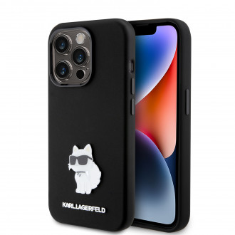 Karl Lagerfeld Choupette Metal Pin Hard Case Θήκη προστασίας από σιλικόνη  – iPhone 15 Pro (Black – KLHCP15LSMHCNPK)
