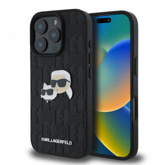 Karl Lagerfeld Monogram Ikonik Patch Saffiano Case Θήκη προστασίας από δερματίνη – iPhone 16 Pro (Μαύρο – KLHCP16LPGKLKCPK)