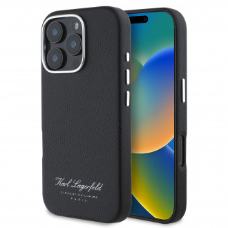 Karl Lagerfeld “Rue St.Guillaume Logo Collection” Θήκη προστασίας από σιλικόνη – iPhone 16 Pro (Μαύρο – KLHCP16LPGWCMKHK)