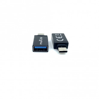 Maxlife Αντάπτορας USB 3.0 σε USB-C σε γκρι χρώμα