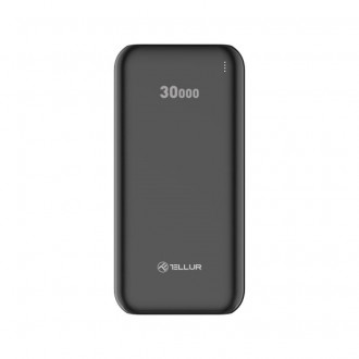 Tellur Powerbank PBC303 30.000mAh σε μαύρο χρώμα με 2x USB, 1xUSB-C (TLL158321)