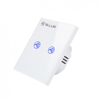 Tellur WiFi Switch 2 Ports 1800W Έξυπνος διακόπτης WiFi 2 θυρών σε λευκό (TLL331491)