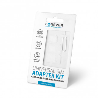 Forever Αντάπτορες Nano SIM 3 σε 1 σε λευκό χρώμα