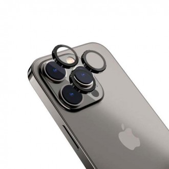 Aντιχαρακτικό Γυαλί Προστασίας Κάμερας iPhone 14 Pro / 14 Pro Max Μαύρο