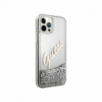 Guess Glitter Vintage Script Back Σιλικόνης για iPhone 12 Pro Max Διάφανο