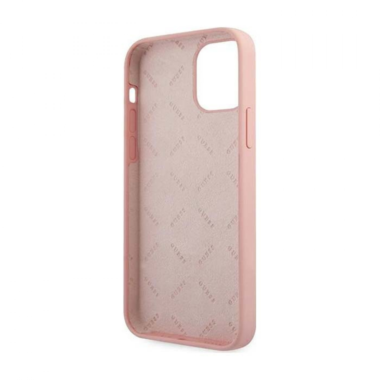 Guess “Vintage Script Logo Collection” Back Cover Σιλικόνης για iPhone 12 Pro Max Πράσινο/ Ροζ