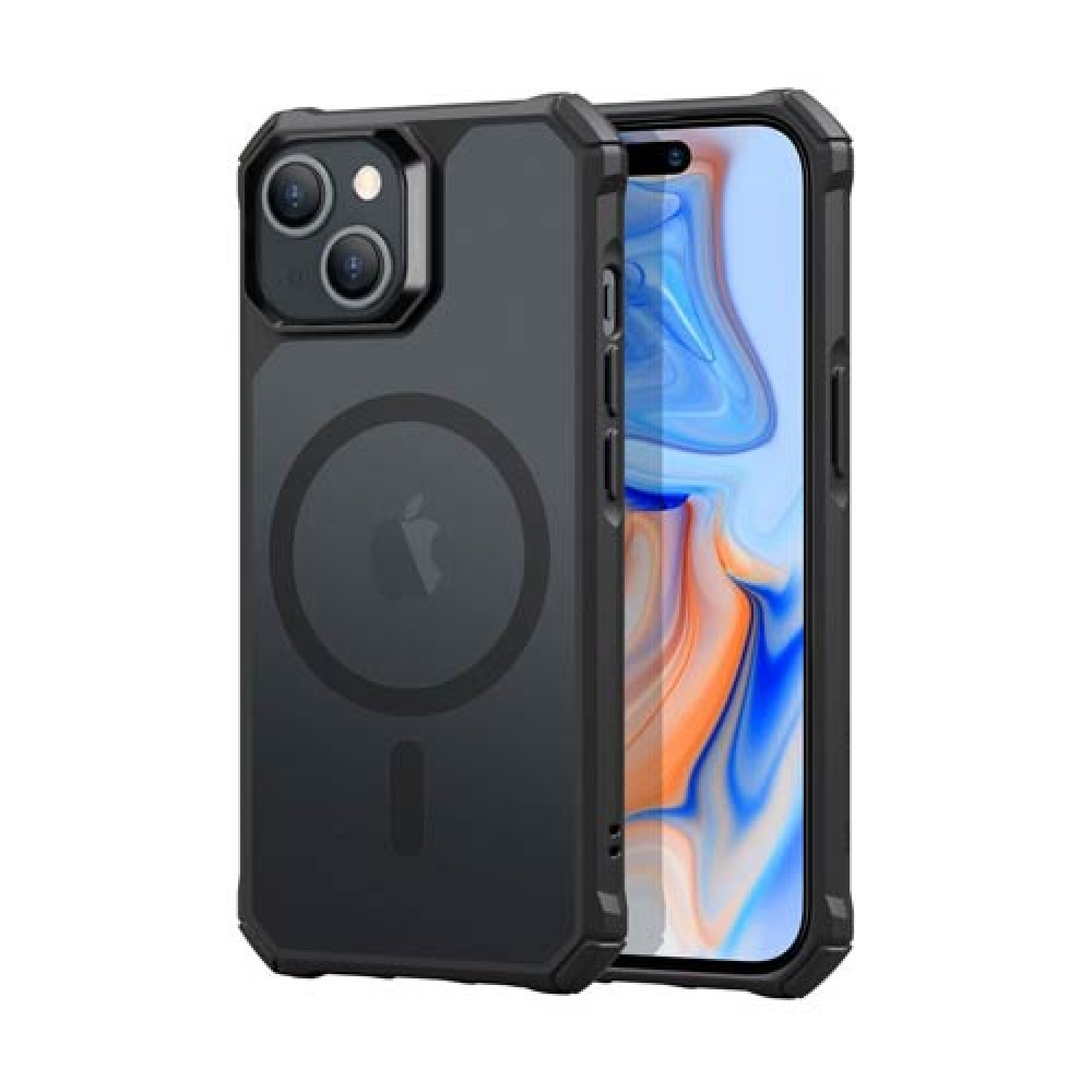 ESR Air Armor Frosted Θήκη Σιλικόνης Ανθεκτική με Magsafe για iPhone 15 Μαύρο