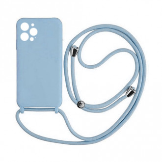 OEM Back Cover Σιλικόνης με Λουράκι για iPhone 12 Pro Γαλάζιο