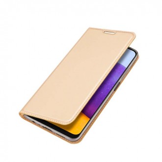Dux Ducis Skin Pro Book Δερματίνης για Samsung Galaxy A22 4G Χρυσό