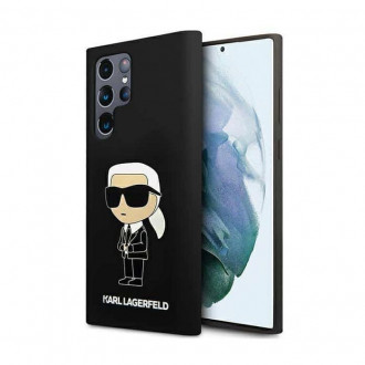 Karl Lagerfeld Ikonik Back Cover Σιλικόνης Μαύρο για Samsung Galaxy S23 Ultra