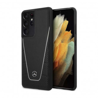 Mercedes-Benz Dynamic Leather Back Cover Δερμάτινο για Samsung Galaxy S21 Ultra 5G Μαύρο