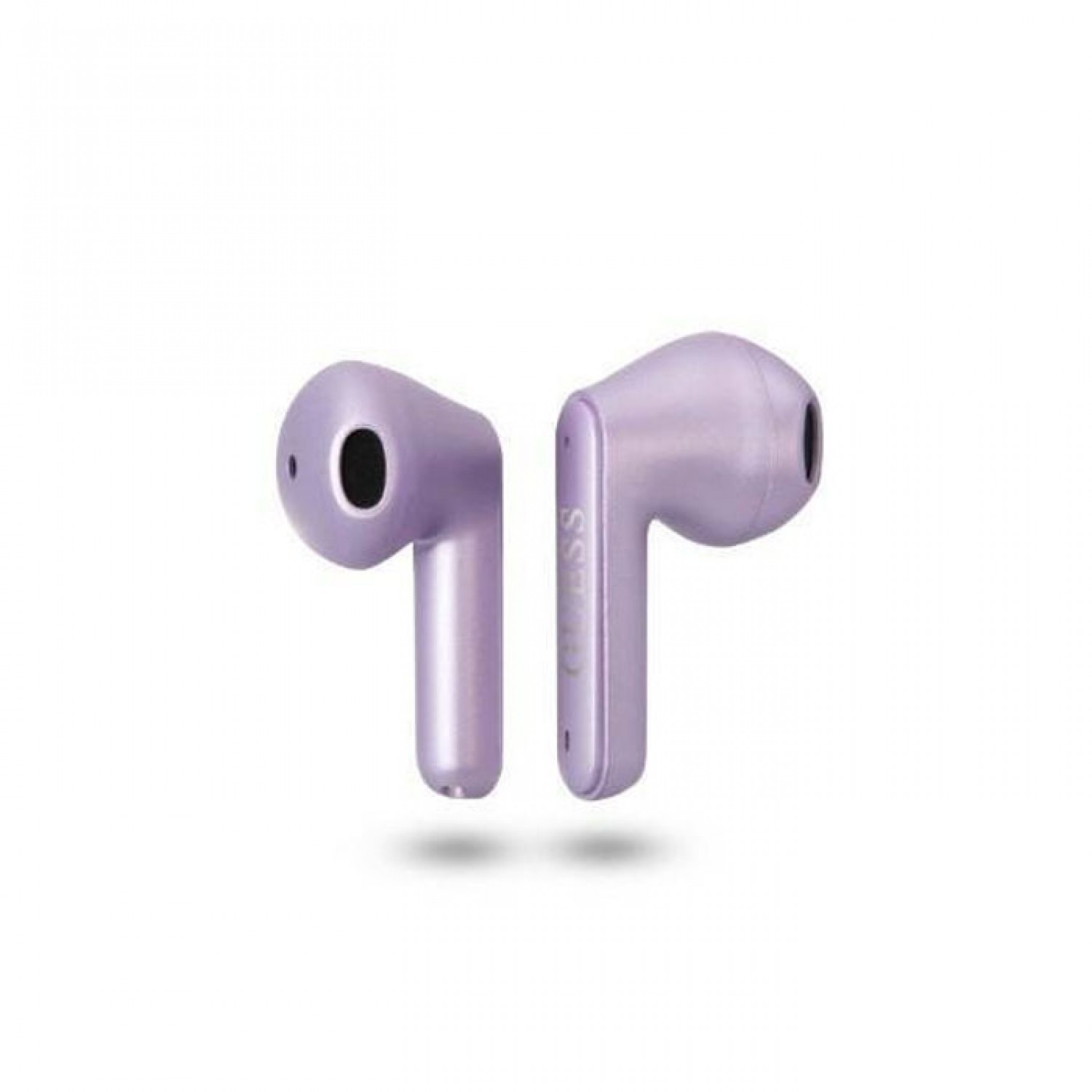Guess Triangle Logo Earbud Bluetooth Handsfree Ακουστικά με Θήκη Φόρτισης Μωβ