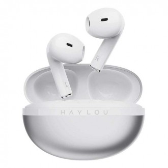 Haylou X1 2023 Earbud Bluetooth Handsfree Ακουστικά με Θήκη Φόρτισης Ασημί